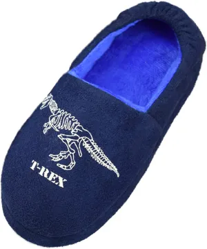 Kids Big Boys Warm Slippers with Soft Memory Foam Indoor Anti-Slip Cute Dinosaur Slippers