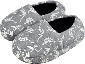 Kids Big Boys Warm Slippers with Soft Memory Foam Indoor Anti-Slip Cute Dinosaur Slippers
