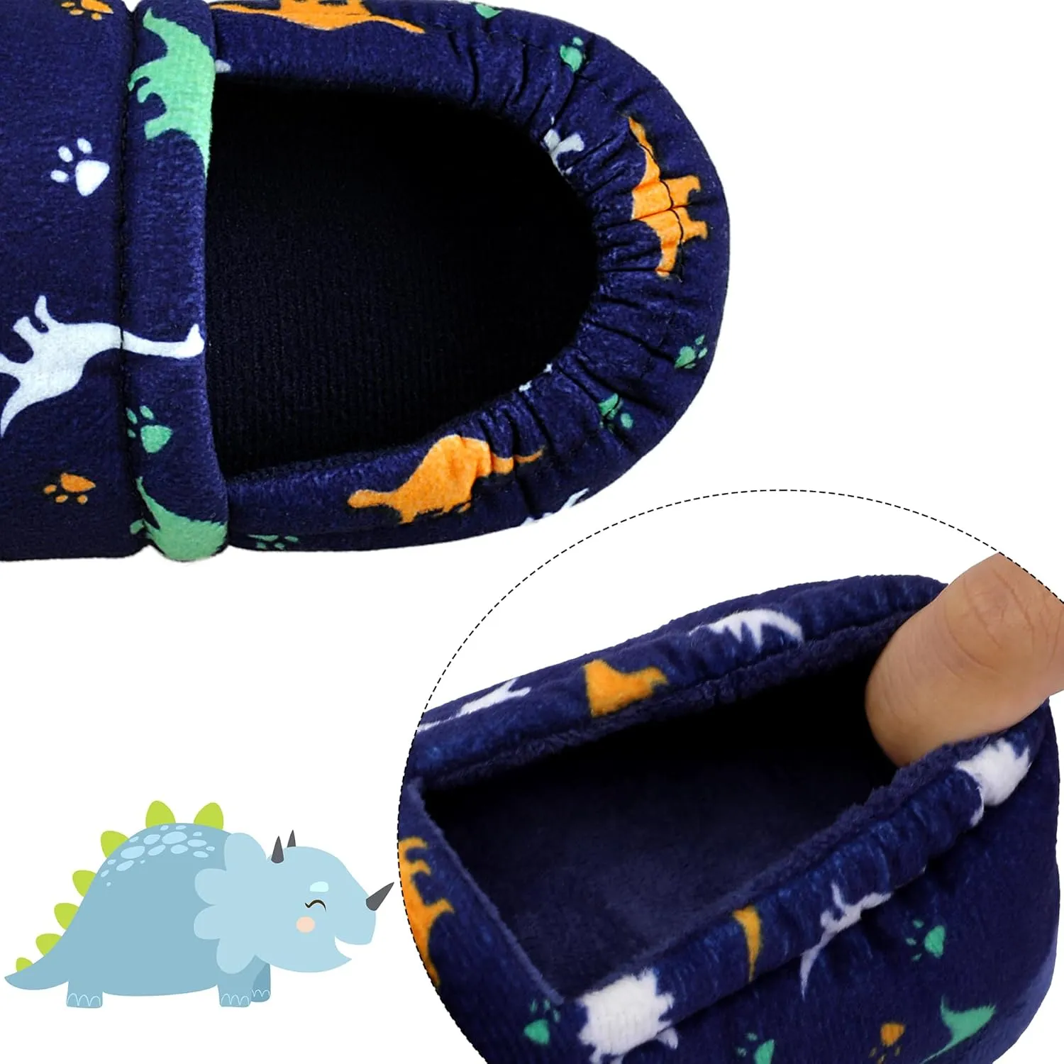 Kids Slippers Boys House shoes Anti Skid Bedroom Dinosaur