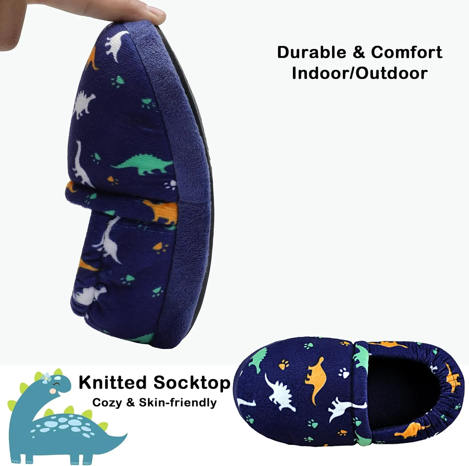 Kids Slippers Boys House shoes Anti Skid Bedroom Dinosaur
