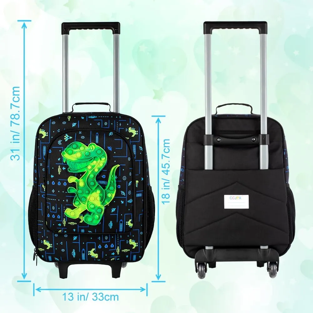 Kids Suitcase with Wheels for Girls and Boys, Rolling Carry on Luggage for Toddler Children