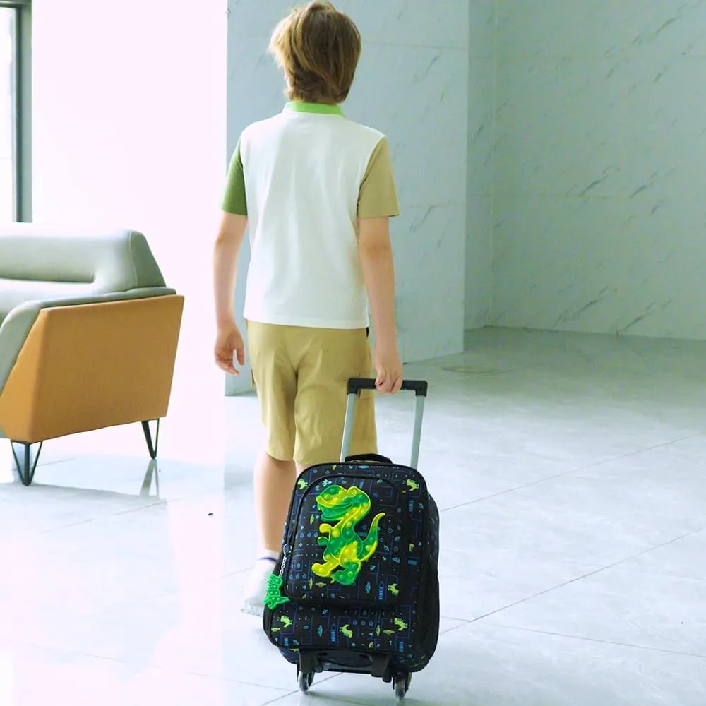 Kids Suitcase with Wheels for Girls and Boys, Rolling Carry on Luggage for Toddler Children