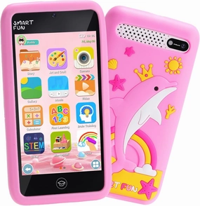 Kids Smart Phone Toys for Girls, 3.97" Touchscreen, Christmas Birthday Gifts for Kids Ages 3-12, Toddler Learning Cell Phone with Games & Dual Camera, Girls Toys for Age 3 4 5 6 7 8 9 Year Old