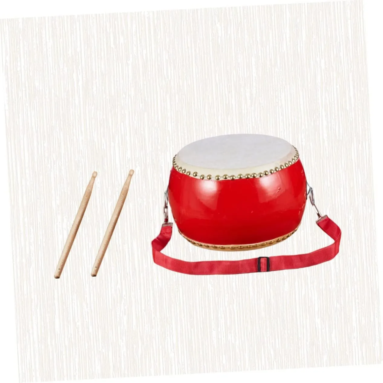 Kisangel Performance Drum Set for Boys and Girls Toddler Drum Toy Straps Sticks 23cm Develop Hand-eye Coordination