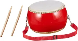 Kisangel Performance Drum Set for Boys and Girls Toddler Drum Toy Straps Sticks 23cm Develop Hand-eye Coordination
