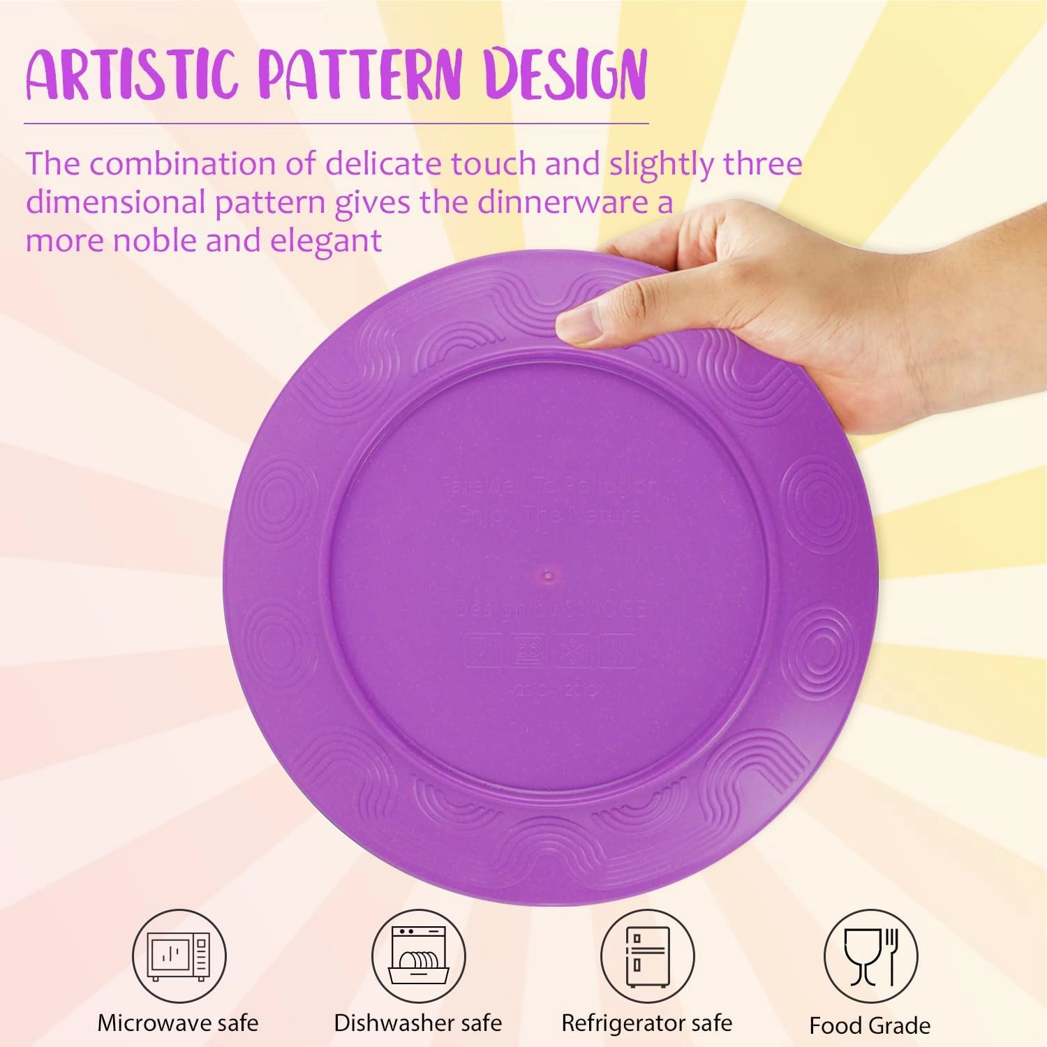 Kitchen Wheat Straw Dinnerware Set | Service for 8 | Unbreakable Dinnerware Set Plates and Bowls Sets Dinner Plates Dessert Plates Drinking Glasses Cereal Bowls Kitchen Dishes Set - Memphis