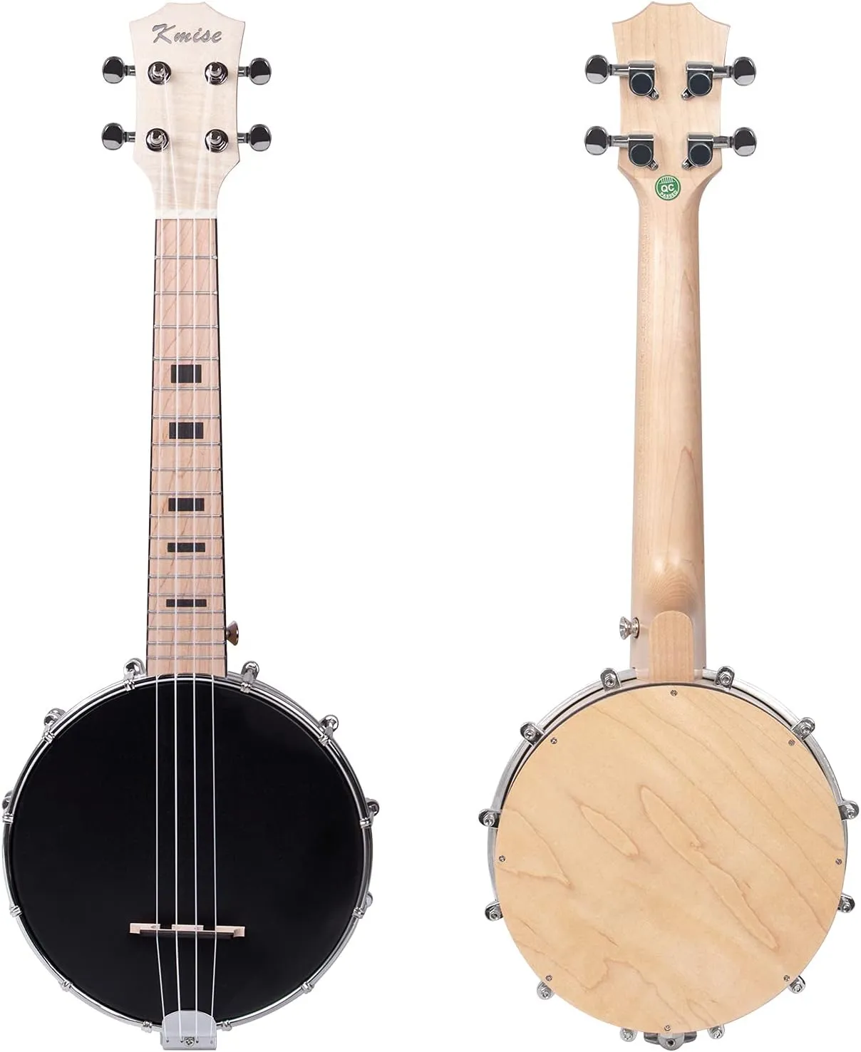 Kmise Banjolele Banjo Ukulele Concert Size 23 Inch with Bag Tuner Strap Strings Pickup Picks Ruler Wrench Bridge