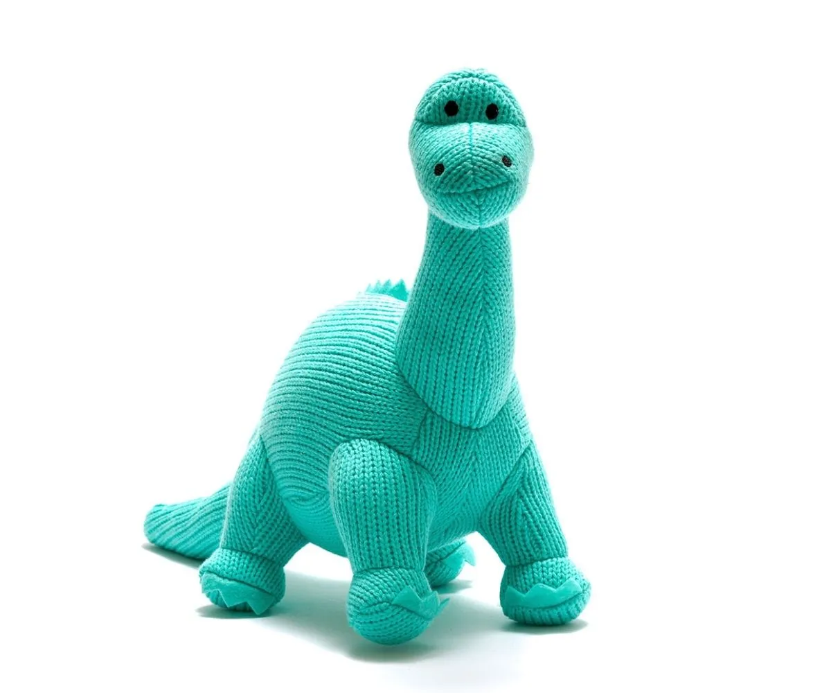 Knitted Diplodocus Ice Blue