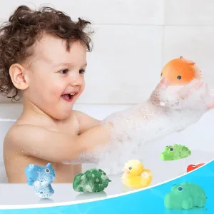 KOKODI Toddler Bath Toy, 4 Pcs Sensory Bath Toys for Toddlers 1-3, Water Balls Interactive Bath Toys for 1 Year Old Boys and Girls, New Born Baby Bathtub Water Toys, Preschool Toddler Pool Toys