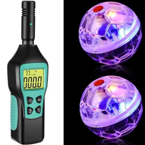 Konohan 3 Pcs Ghost Hunting Equipment Kit Include 1 Emf Meter 3 in 1 Magnetic Field Detector 2 LED Light up Cat Ball Motion Activated Pet Ball for Paranormal Equipment Ghost Investigation