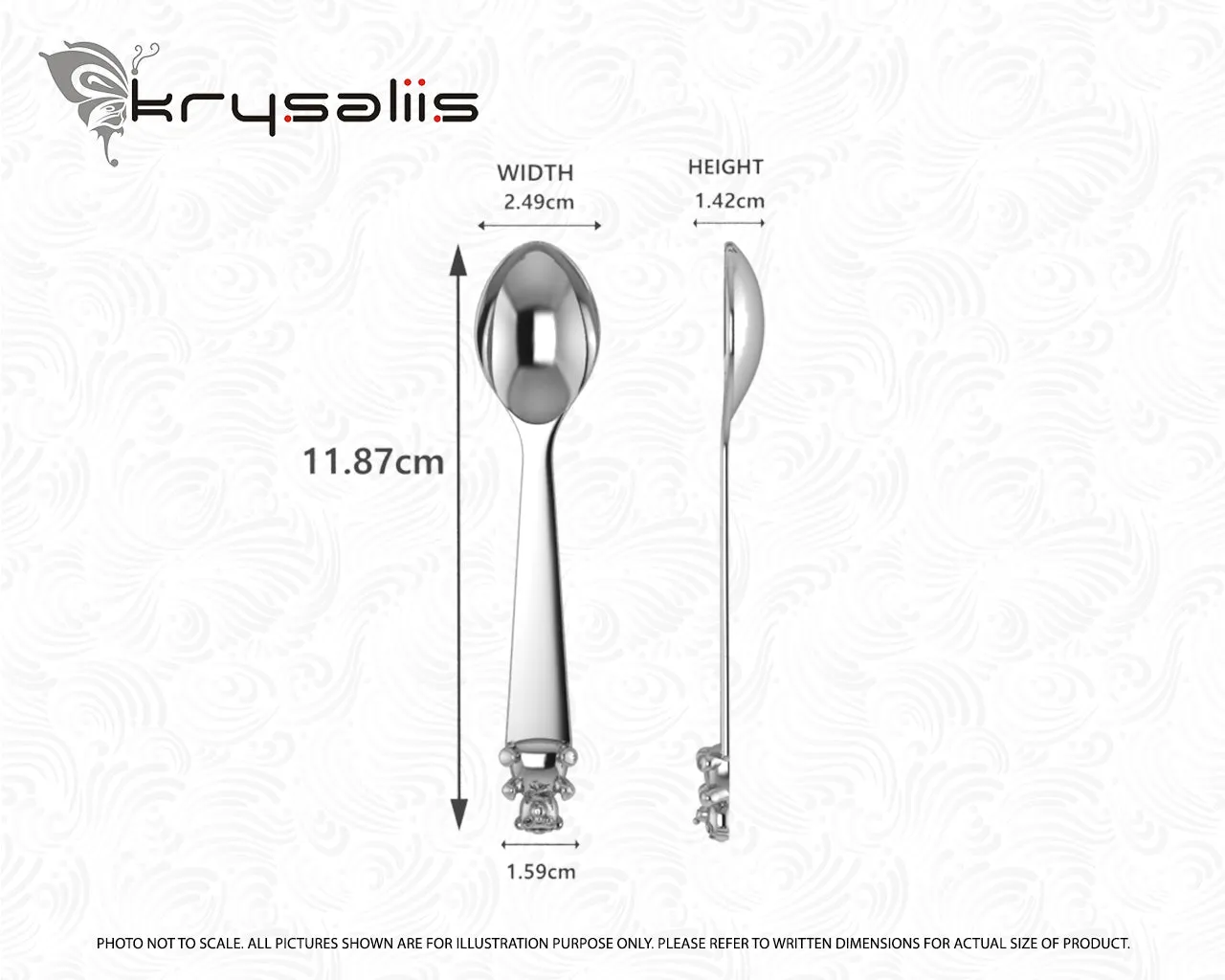 Krysaliis Sterling Silver Feeding Set - Teddy