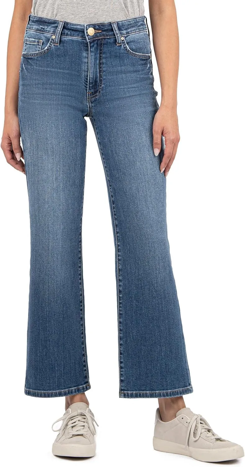 KUT from the Kloth Women's Charlotte High Rise Wide Leg with Regular Hem