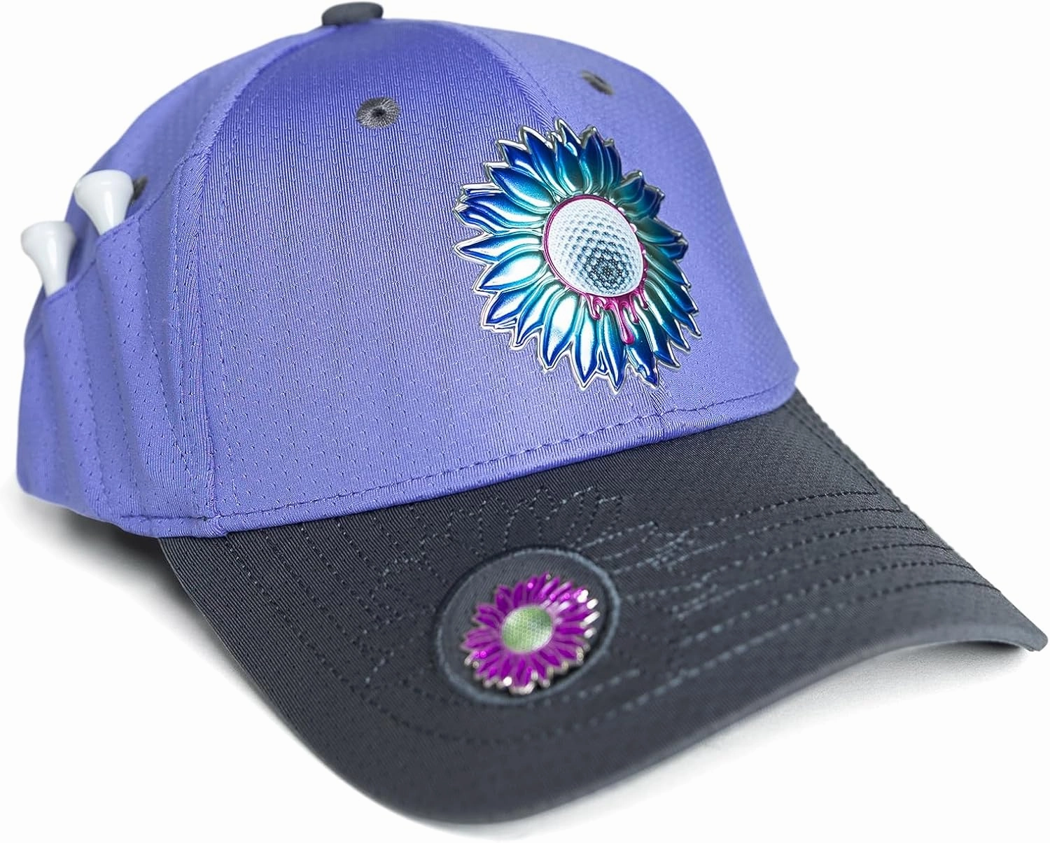 Ladies Adjustable Hats - Tee Holder with Tees & Bill Magnet with Ball Marker - 100% Custom Made