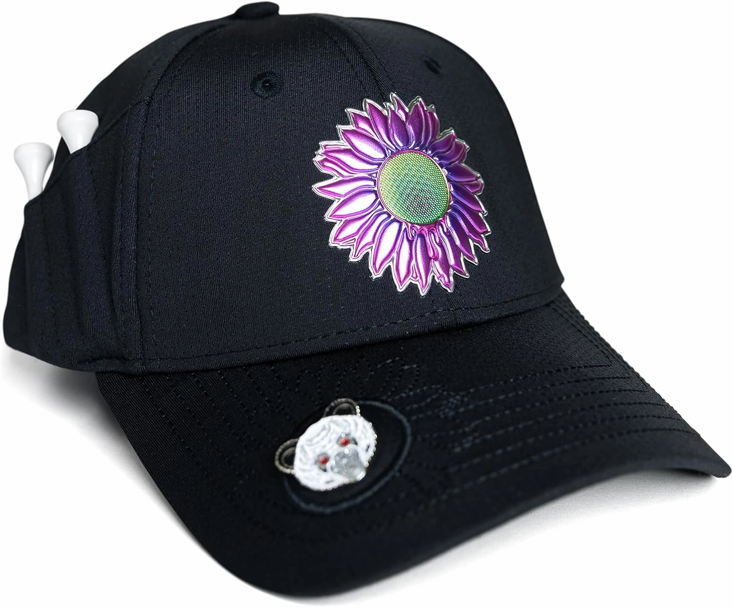Ladies Adjustable Hats - Tee Holder with Tees & Bill Magnet with Ball Marker - 100% Custom Made