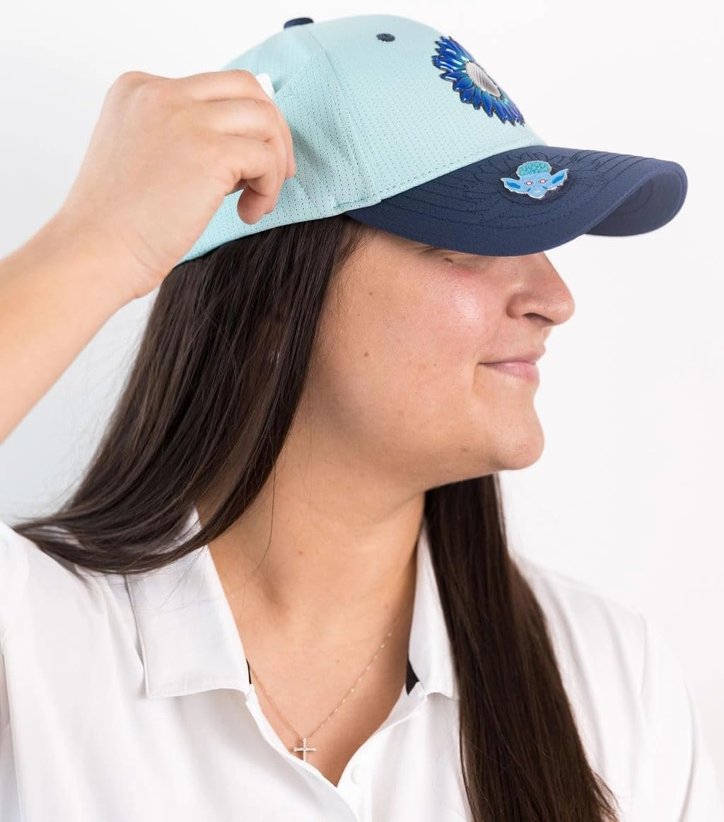 Ladies Adjustable Hats - Tee Holder with Tees & Bill Magnet with Ball Marker - 100% Custom Made