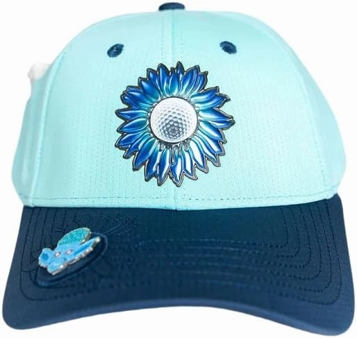 Ladies Adjustable Hats - Tee Holder with Tees & Bill Magnet with Ball Marker - 100% Custom Made