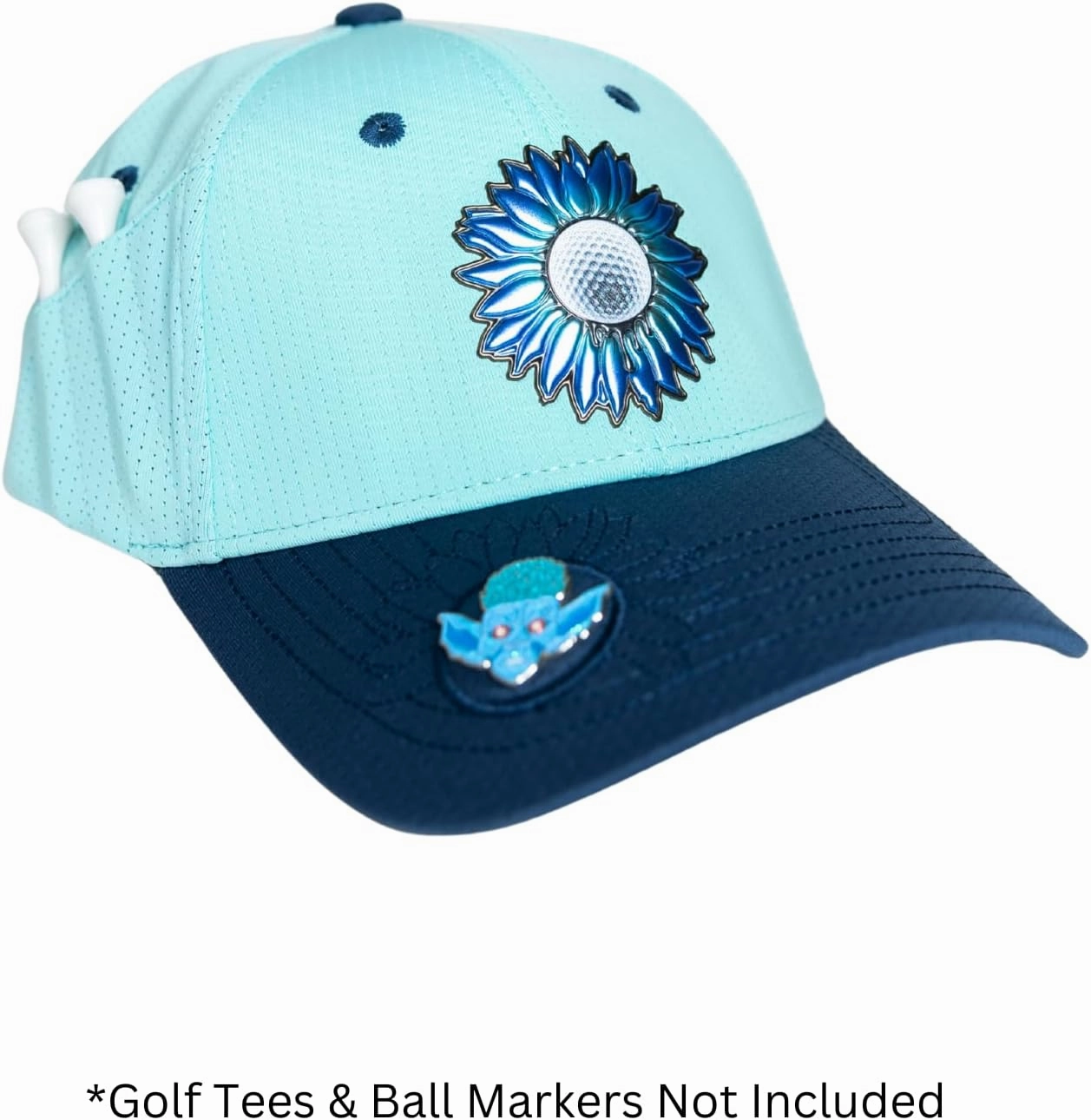 Ladies Adjustable Hats - Tee Holder with Tees & Bill Magnet with Ball Marker - 100% Custom Made