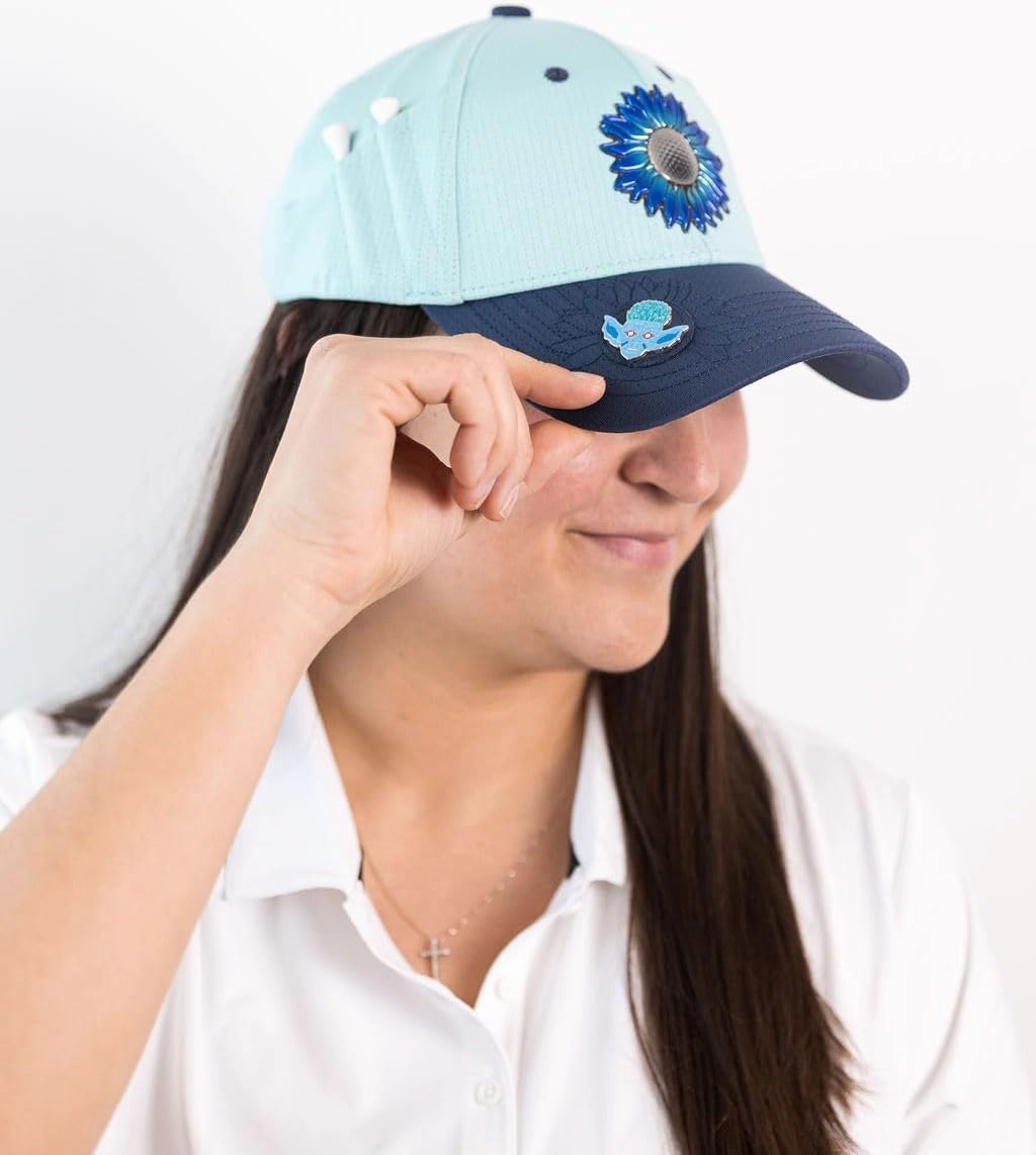 Ladies Adjustable Hats - Tee Holder with Tees & Bill Magnet with Ball Marker - 100% Custom Made