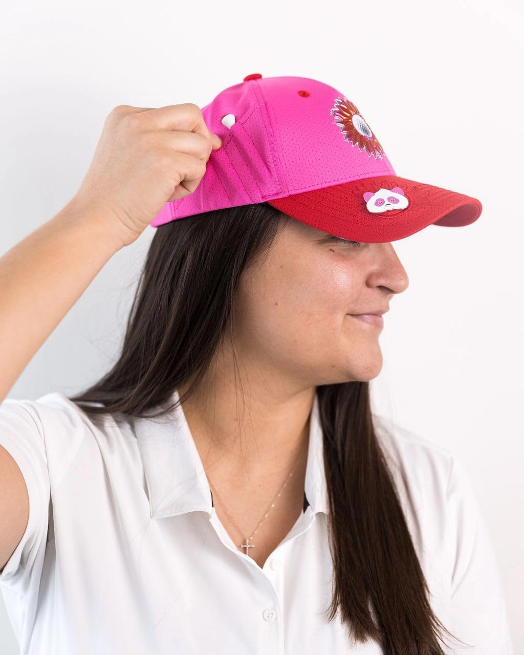 Ladies Adjustable Hats - Tee Holder with Tees & Bill Magnet with Ball Marker - 100% Custom Made