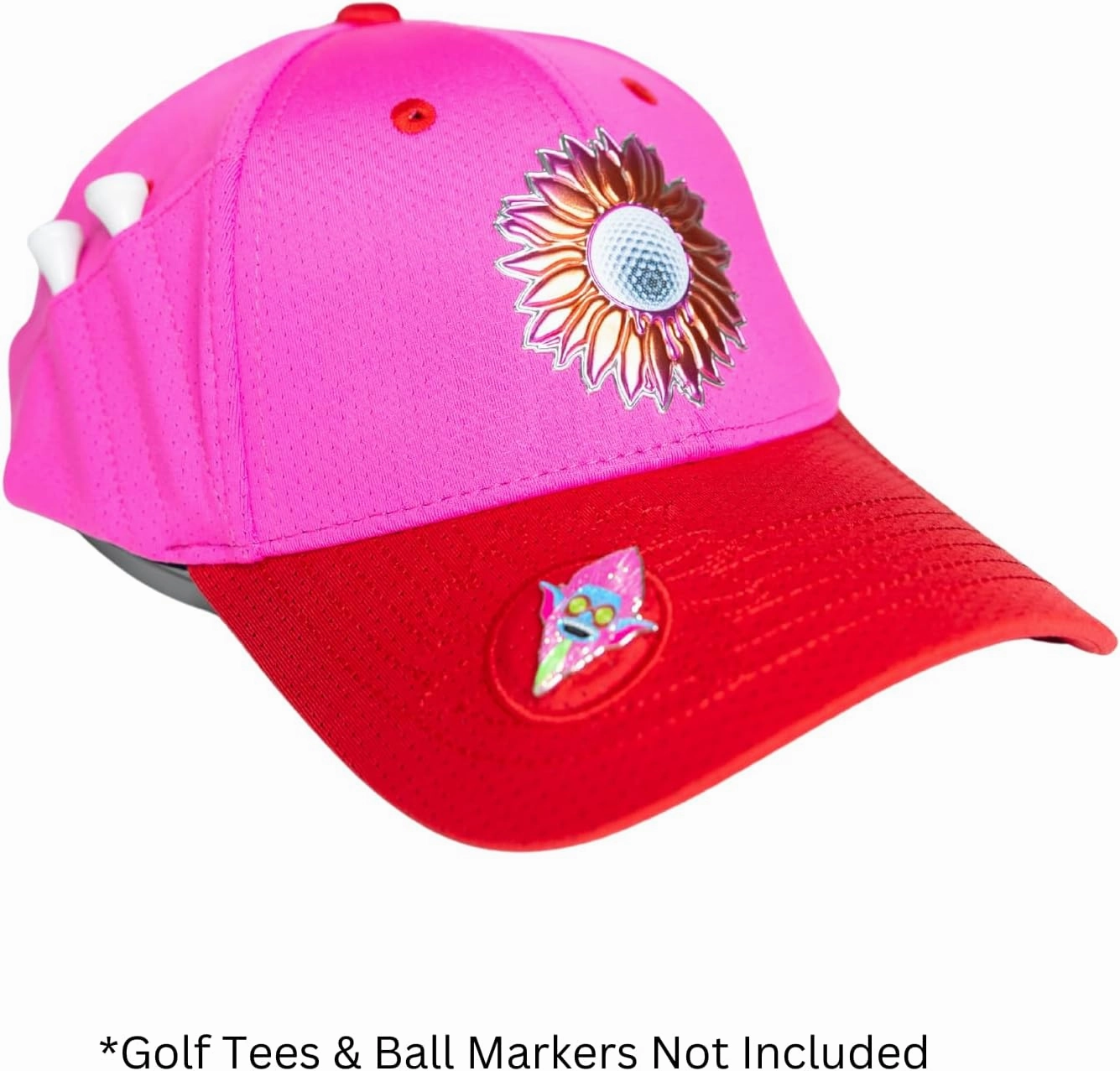 Ladies Adjustable Hats - Tee Holder with Tees & Bill Magnet with Ball Marker - 100% Custom Made