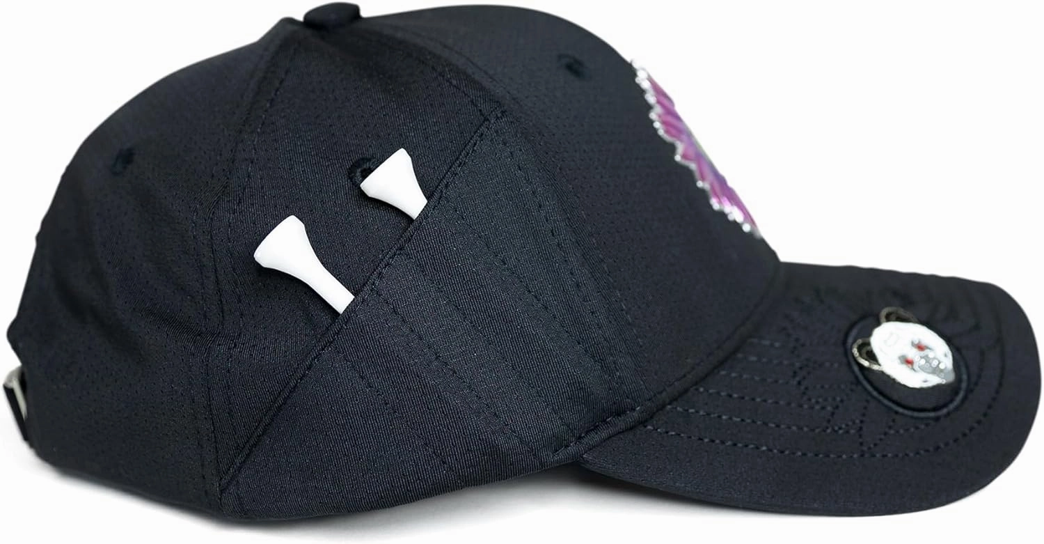 Ladies Adjustable Hats - Tee Holder with Tees & Bill Magnet with Ball Marker - 100% Custom Made