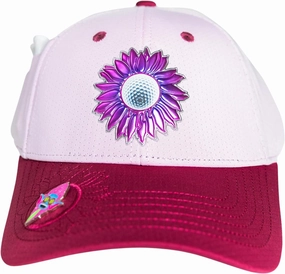 Ladies Adjustable Hats - Tee Holder with Tees & Bill Magnet with Ball Marker - 100% Custom Made