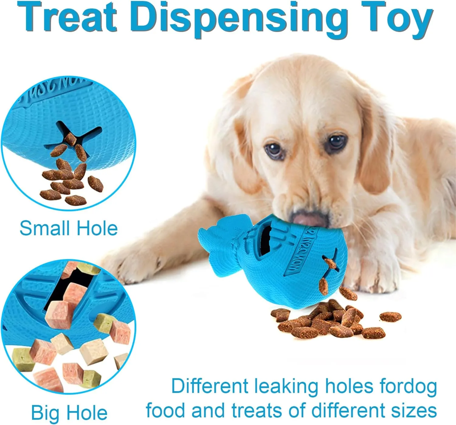 LapDog New Pirate Loot Bag Interactive Dog Toys, Fun Puzzle Toys for Small, Medium, Large Dogs, Dog Chew Toys for Teething, Training, Dog Enrichment Toys (Loot Bag, Large), Black/Blue