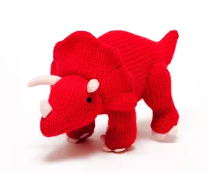 Large Knitted Triceratops
