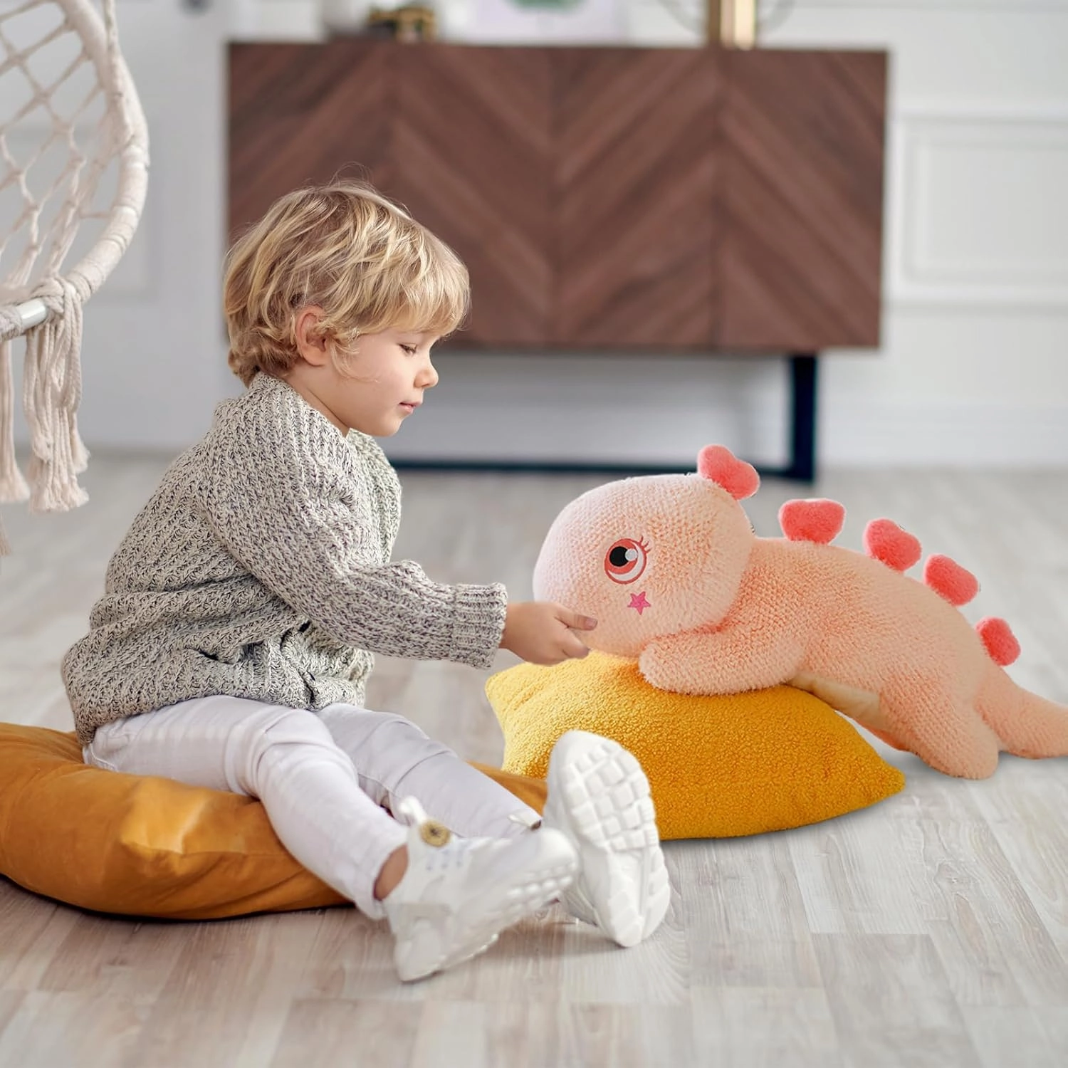Large Dinosaur Stuffed Animal Plush Toy, Dinosaur Cute Soft Plush Pillow Toys,Huge Big Size Fluffy Plushy Fat Plushie Gifts for Kids (Pink,39 inch)