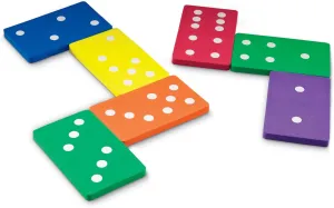 Learning Resources Jumbo Foam Dominoes, Jumbo Learning Dominoes, Foam Dominoes, Domino Games for Kids, Ages 5 