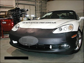 Lebra 1 Piece Front End Cover Black - Car Mask Bra - Fits - Chevrolet Corvette 2005-2013 (Except Z-06, Zr1 & Grand Sport)