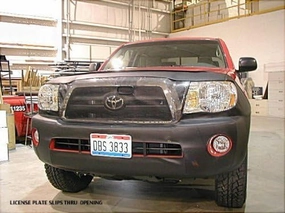 Lebra 2 piece Front End Cover Black - Car Mask Bra - Fits - TOYOTA Tacoma w/flares,2005-2011, not for X Runner.