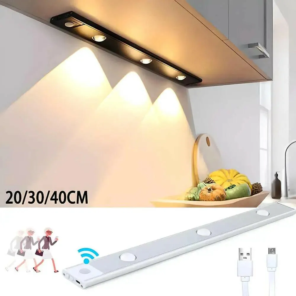 LED Motion Sensor Cabinet Light – USB Rechargeable, Wireless & Auto On/Off Lighting for Home, Kitchen, Wardrobe & More