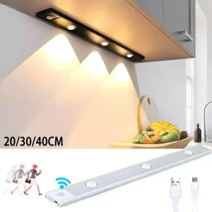 LED Motion Sensor Cabinet Light – USB Rechargeable, Wireless & Auto On/Off Lighting for Home, Kitchen, Wardrobe & More
