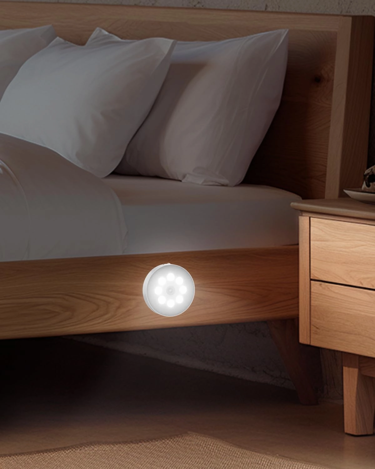 Led Under Cabinet Lights, Motion Sensor Rechargeable Light, 1000mAh Puck Lights with IR Remote, Under Counter Lights for Kitchen,cabinets,Closet,Stairs Indoor (6 Pack)