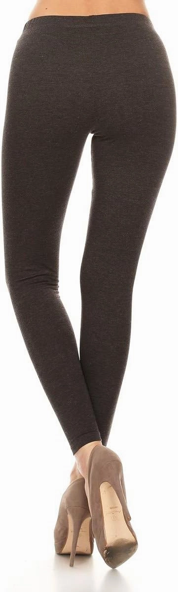 Leggings Depot Cotton Women's Premium Quality Ultra Soft Solid Leggings