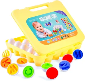 Letters Matching Eggs 26PCS ABC Alphabet Easter Eggs - Educational Color & Shape Recognition Sortere Skills Study Toys, Learning Toy Gift for Toddler 1 2 3 Year Old