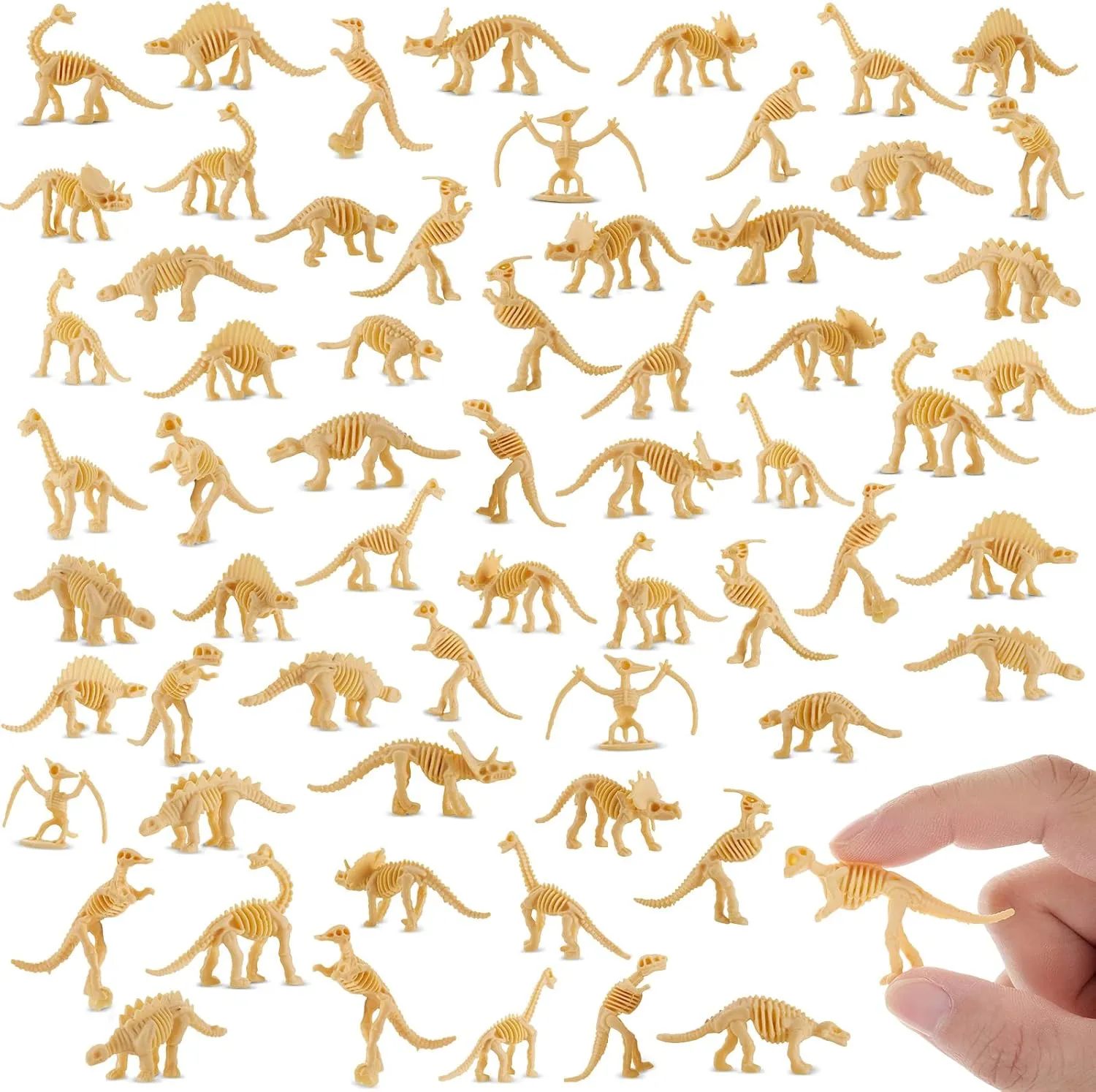Lewtemi 240 Pieces Dinosaur Skeletons,Plastic Figures Dino Bones,Dinosaur Skeleton Toys for Dino Sand Dig,Science Play,Party Favor Decorations,12 Styles