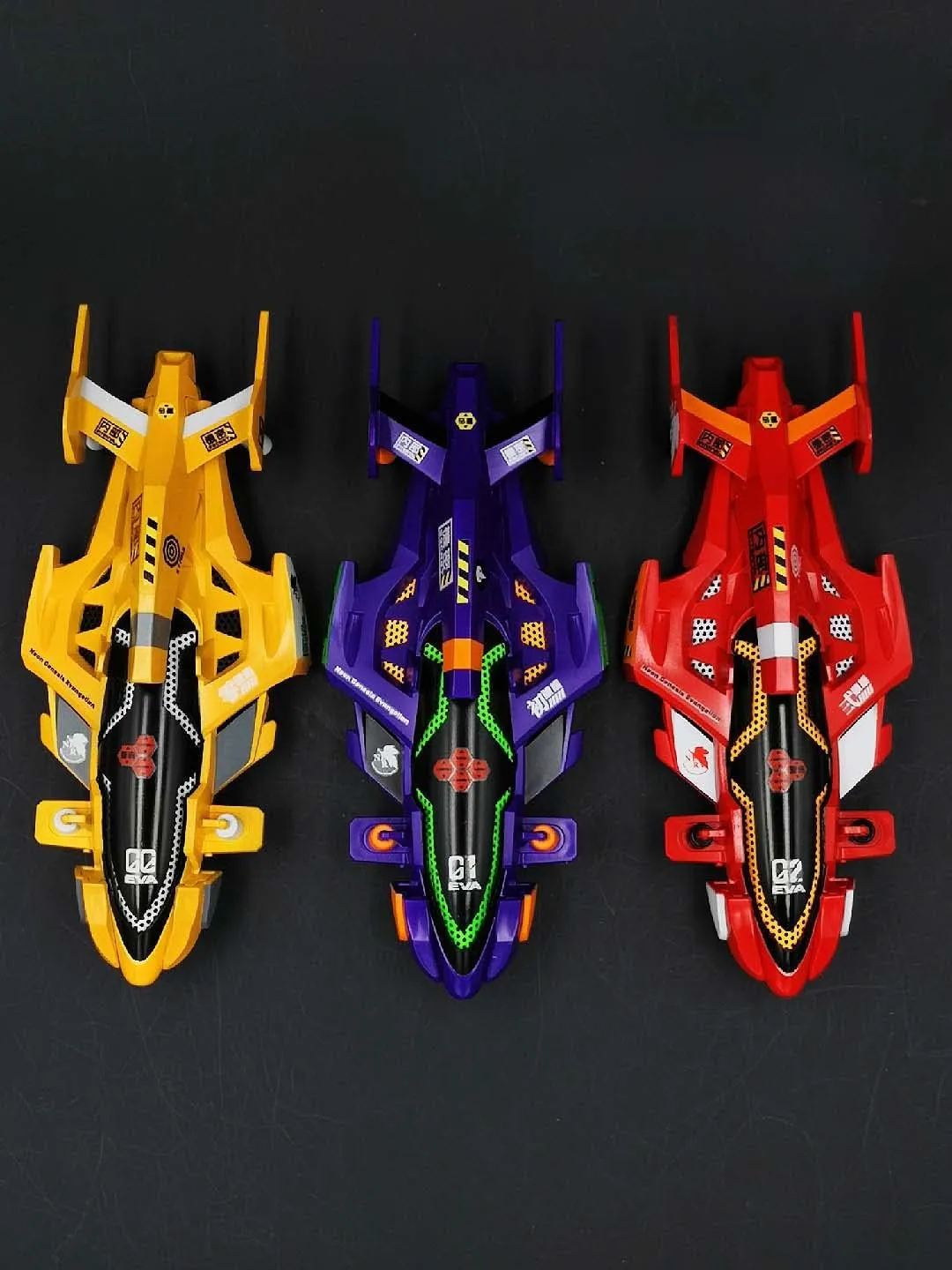 Lilianos 00 01 02 Generation EVA Blast Arrow Painted Car Body Shell Yellow Purple Red Blue Cover for 1/32 Scale 1:32 Lilianos Mini 4WD Car - (Color: 01 EVA)