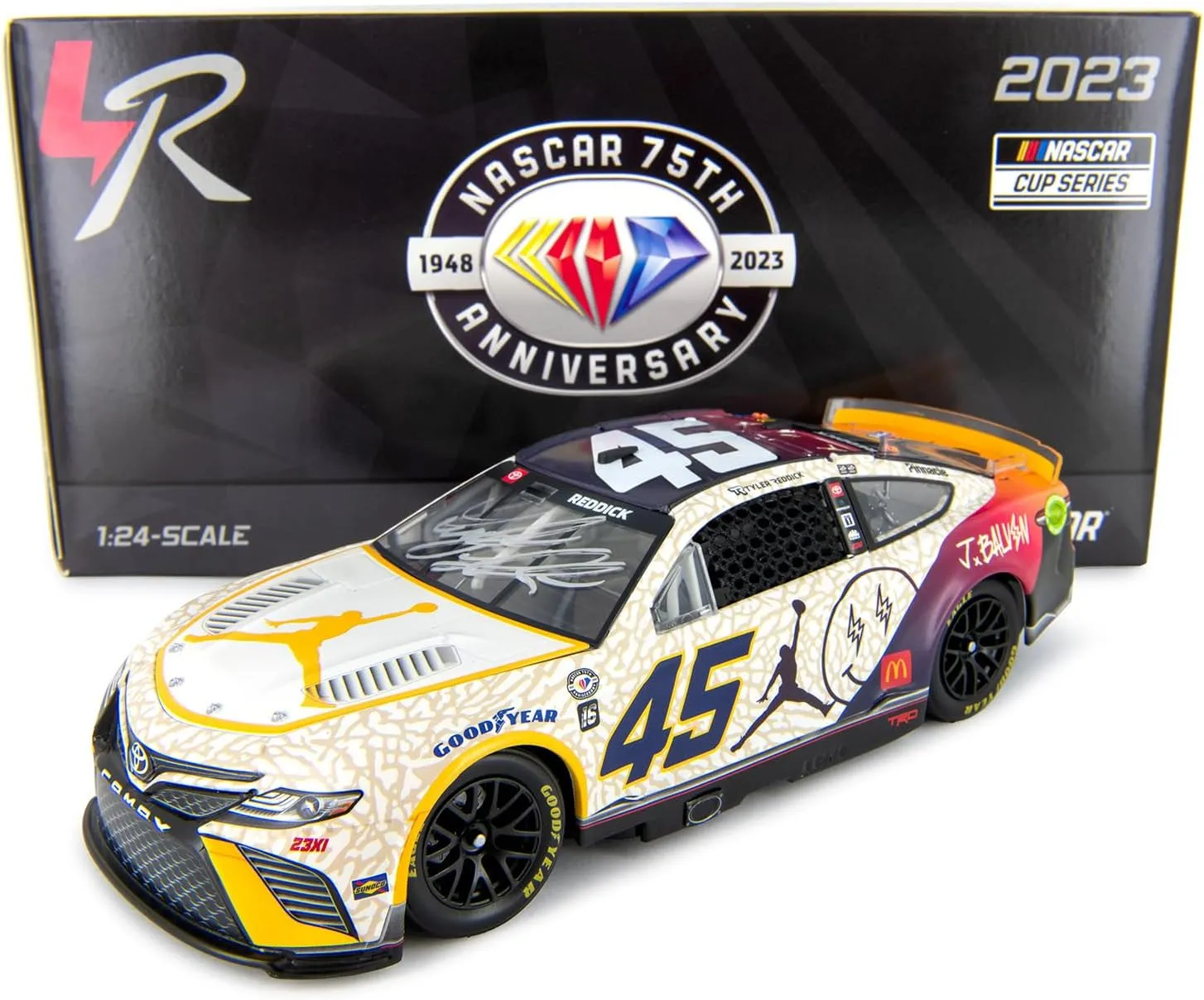 Lionel Racing Tyler Reddick Autographed 2023 Jordan Diecast Car 1:24 Scale