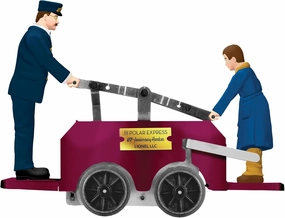 Lionel The Polar Express 20th Anniversary Burgundy O Gauge Model Train Windup Handcar