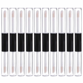 Lip Gloss Tube 10pcs Plastic Lip Gloss Bottles Double Head Lipstick Tube Cosmetics Vial