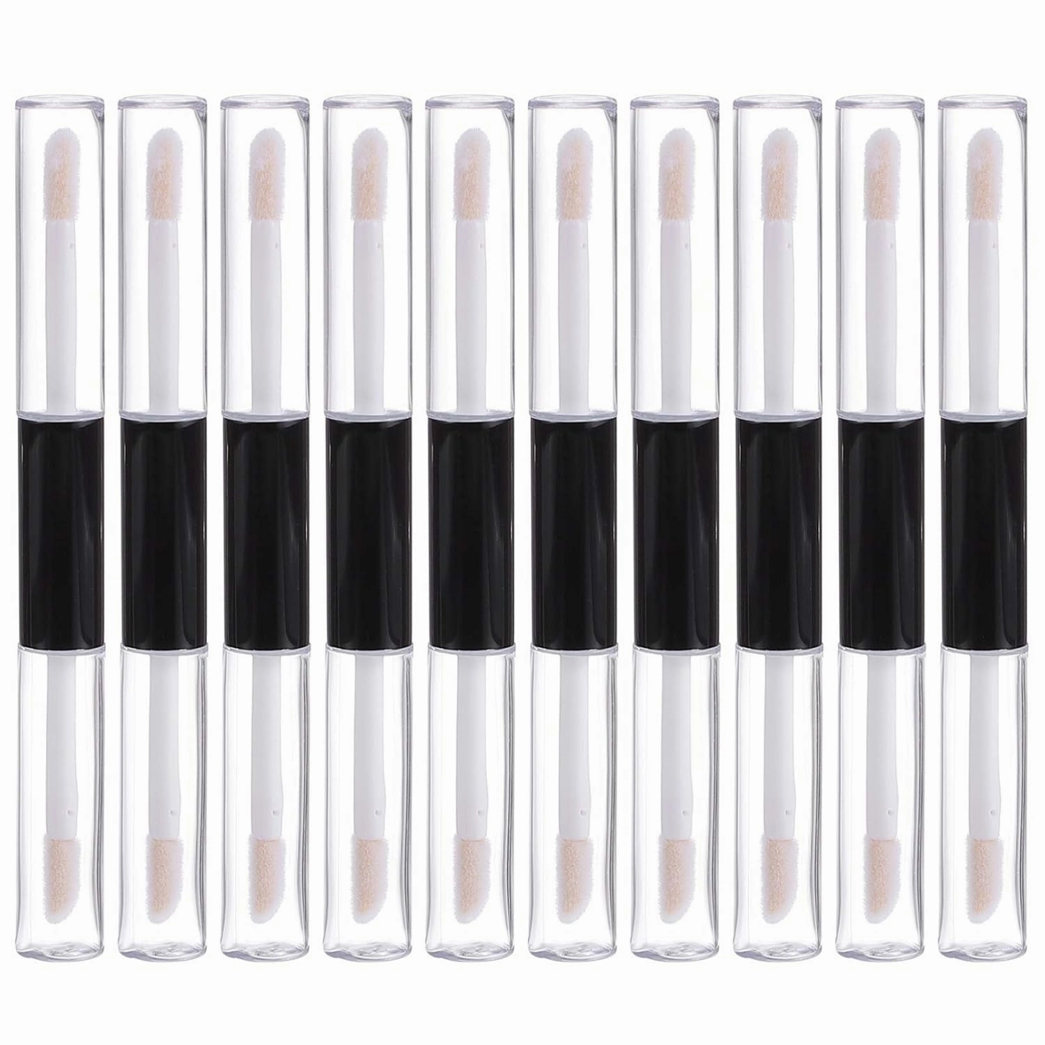 Lip Gloss Tube 10pcs Plastic Lip Gloss Bottles Double Head Lipstick Tube Cosmetics Vial