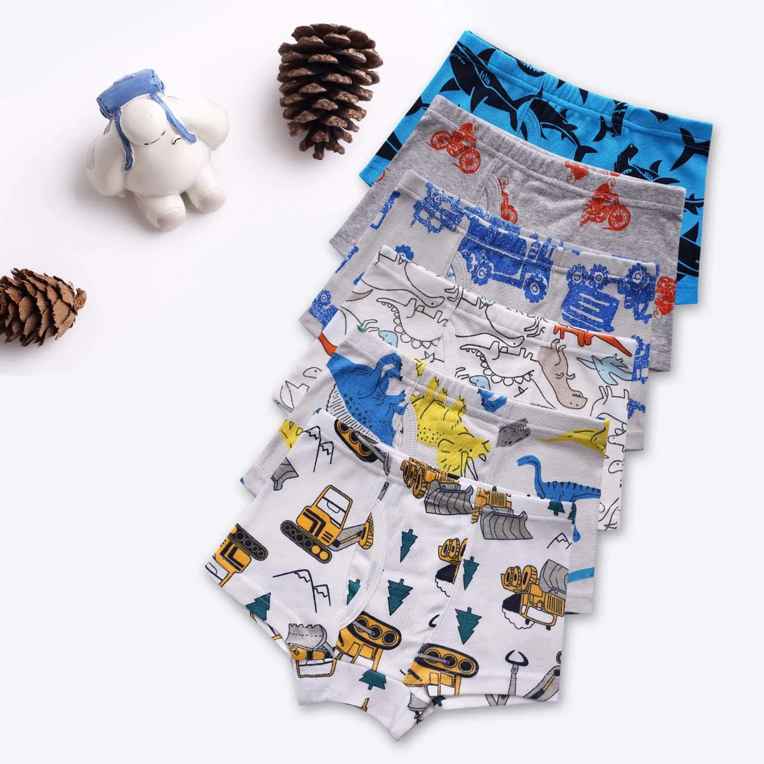 Little Boys Soft Cotton Briefs Toddler Kids Underwear Various cute patterns 6-8-9Pack,size:2-3T 3-4T 4-5T 5-6years 7-8years