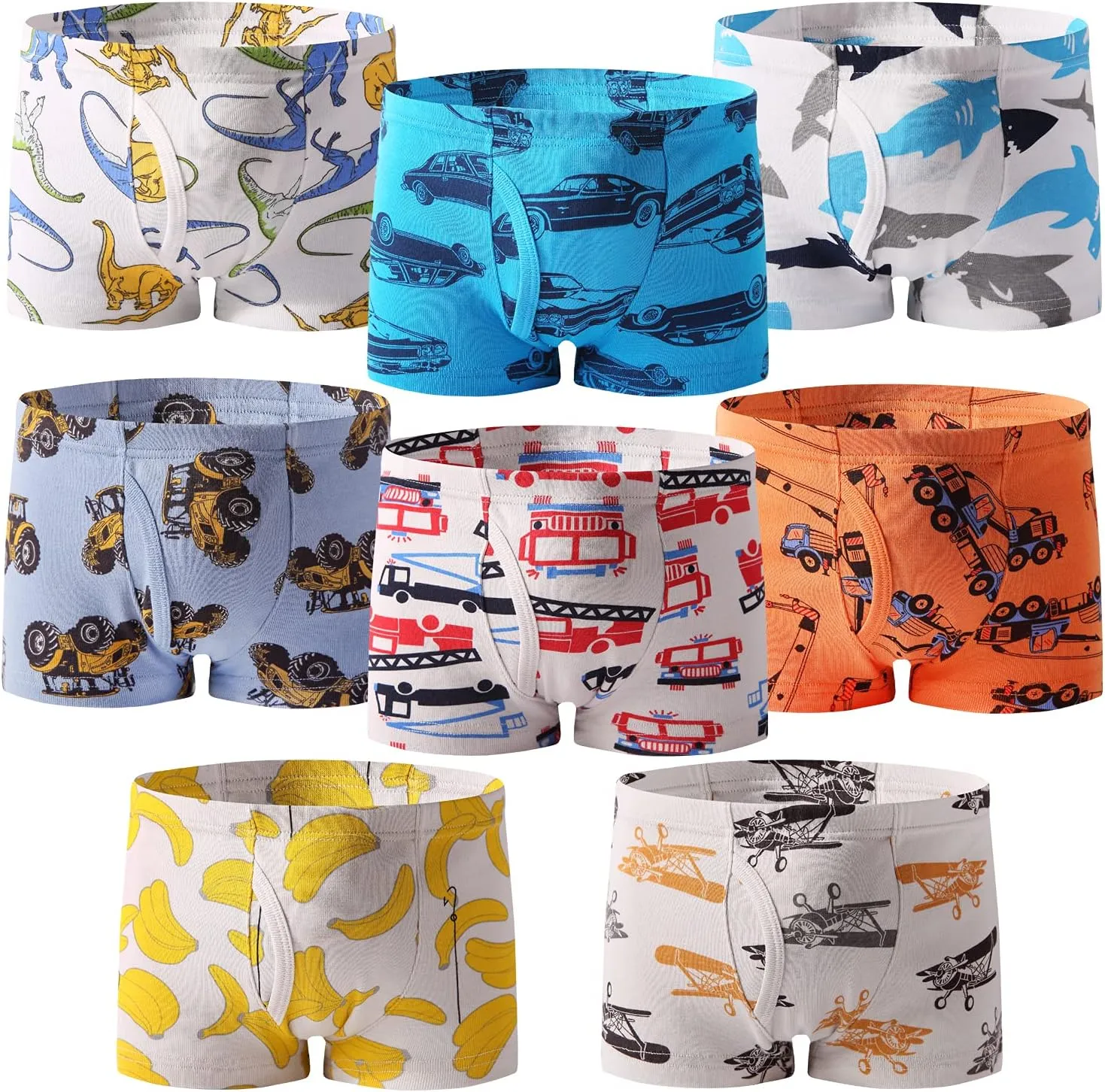 Little Boys Soft Cotton Briefs Toddler Kids Underwear Various cute patterns 6-8-9Pack,size:2-3T 3-4T 4-5T 5-6years 7-8years