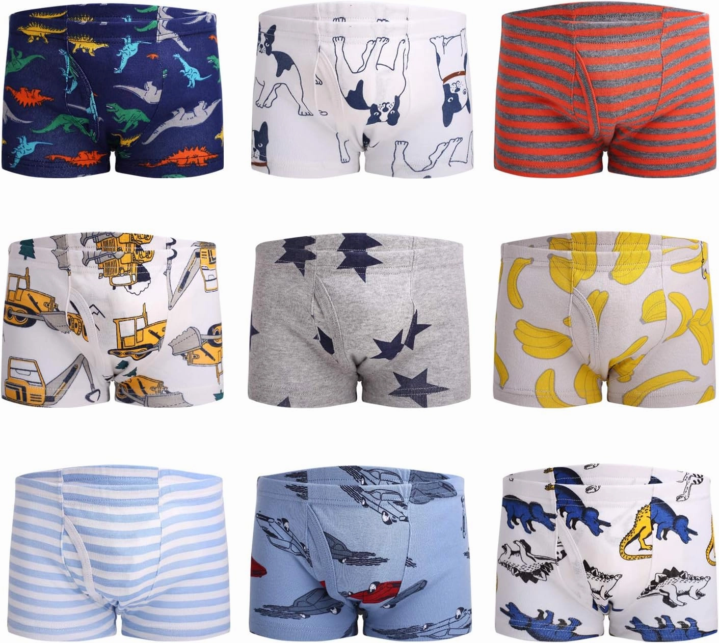 Little Boys Soft Cotton Briefs Toddler Kids Underwear Various cute patterns 6-8-9Pack,size:2-3T 3-4T 4-5T 5-6years 7-8years
