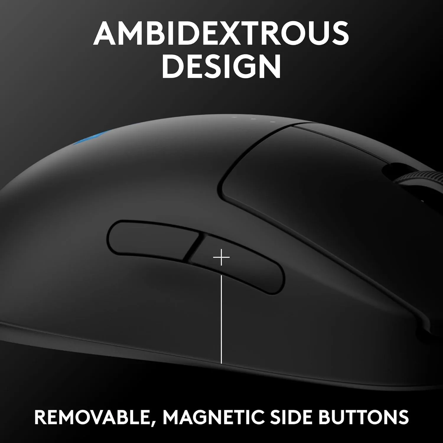 Logitech G PRO 2 Lightspeed Wireless Gaming Mouse, Right- or Left-Handed Mouse with up to 4 Customizable and Switchable Magnetic Side Buttons, 44K DPI Sensor, USB-C Charging, for PC/Mac - Black