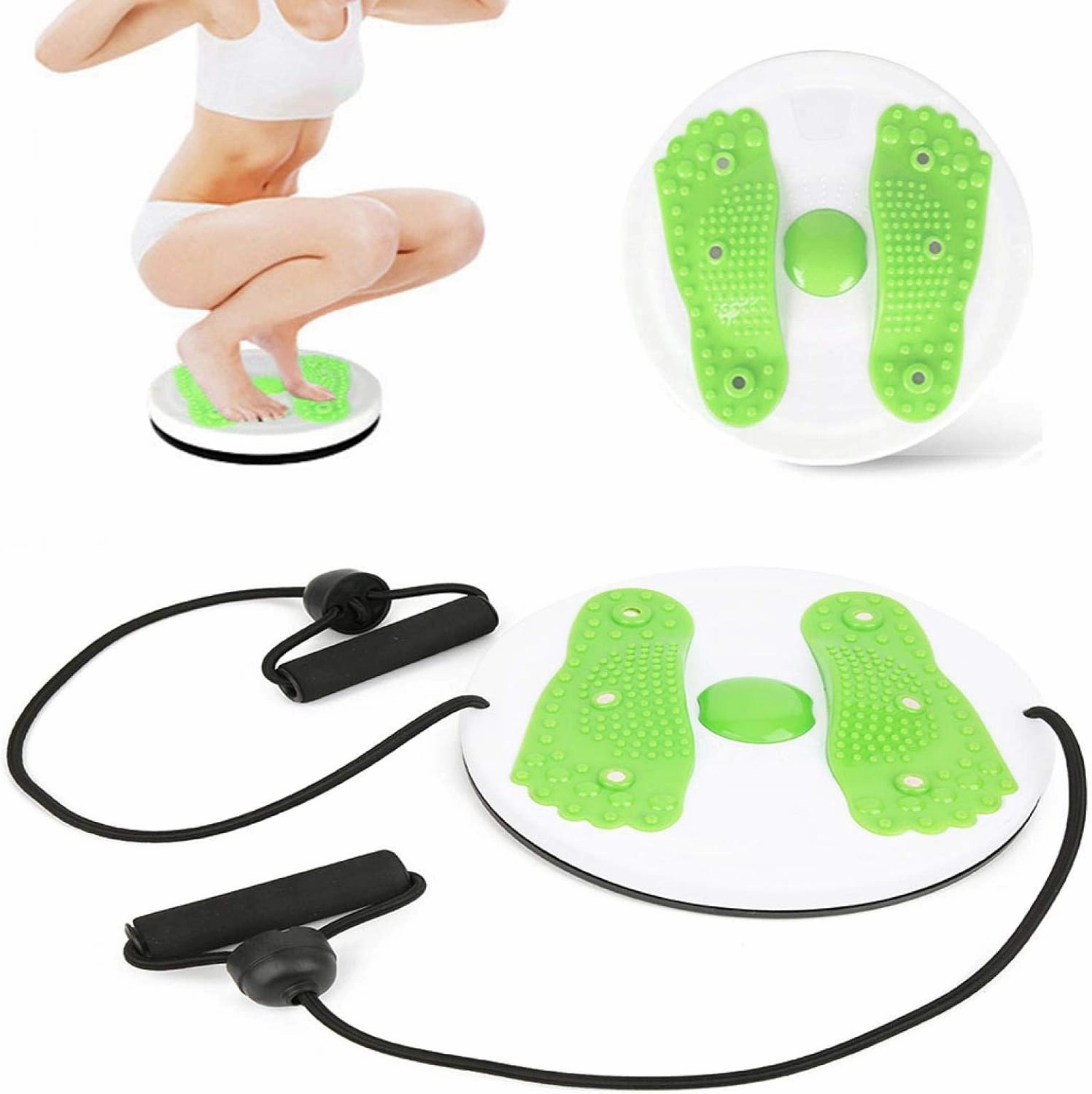 Longzhuo Twisting Waist Board Multifunction Exercise Twisting Waist Disc Board with Pull Rope Domestic Exercise Fitness Equipment Trims Waist Arms HIPS and Thighs