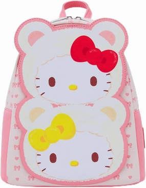 Loungefly Hello Kitty & Mimmy White Teddy Bear Mini Backpack LIGHT PINK NONE