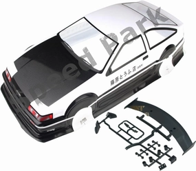 Lubosi 2pcs/lot AE86 GT APEX 1/10 1:10 PVC painted body 190MM wheelbase shell 1/10 RC hobby racing car for hsp hpi Lubosi yokomo mst